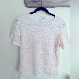 Coldwater Creek Medium Pale Pink Short Sleeve
